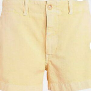 Lauren Ralph Lauren Women's casual Chino Flat Front Shorts Shell Yellow,  Size 6